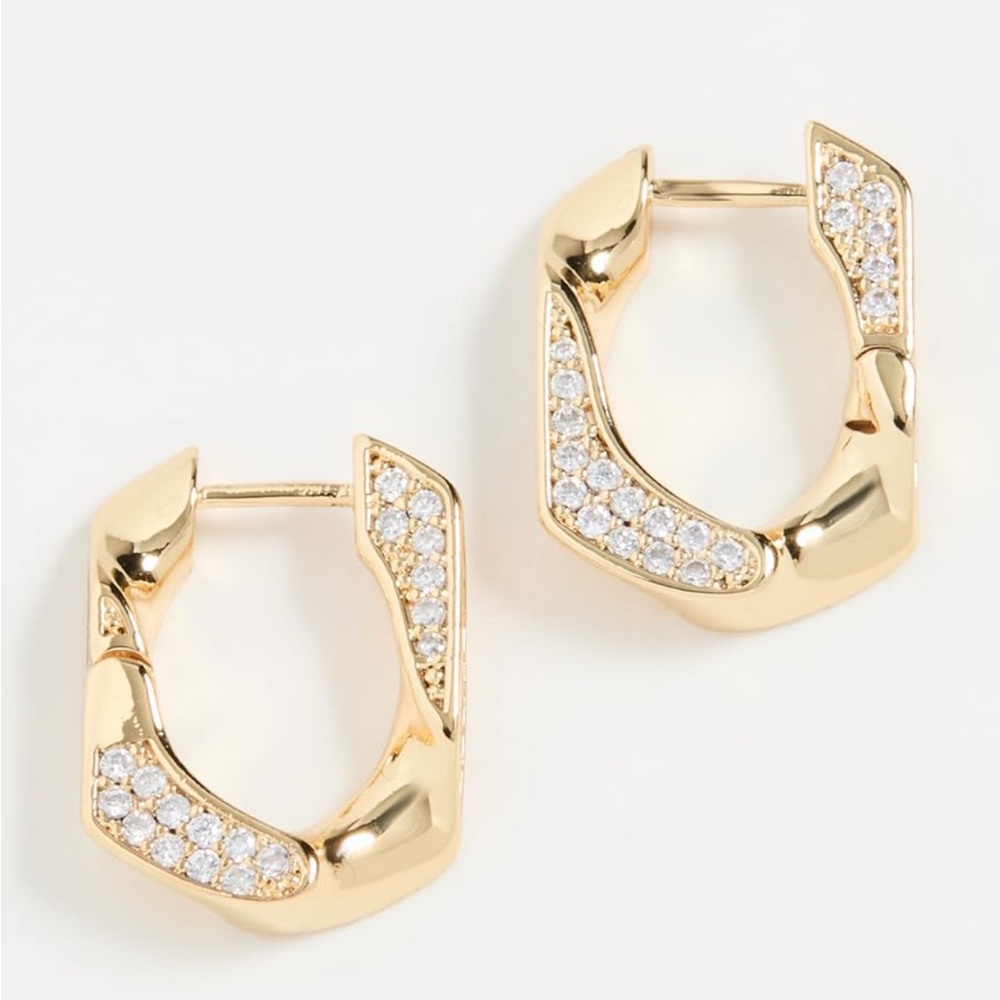 Luv AJ Pave Cuban Link Hoops